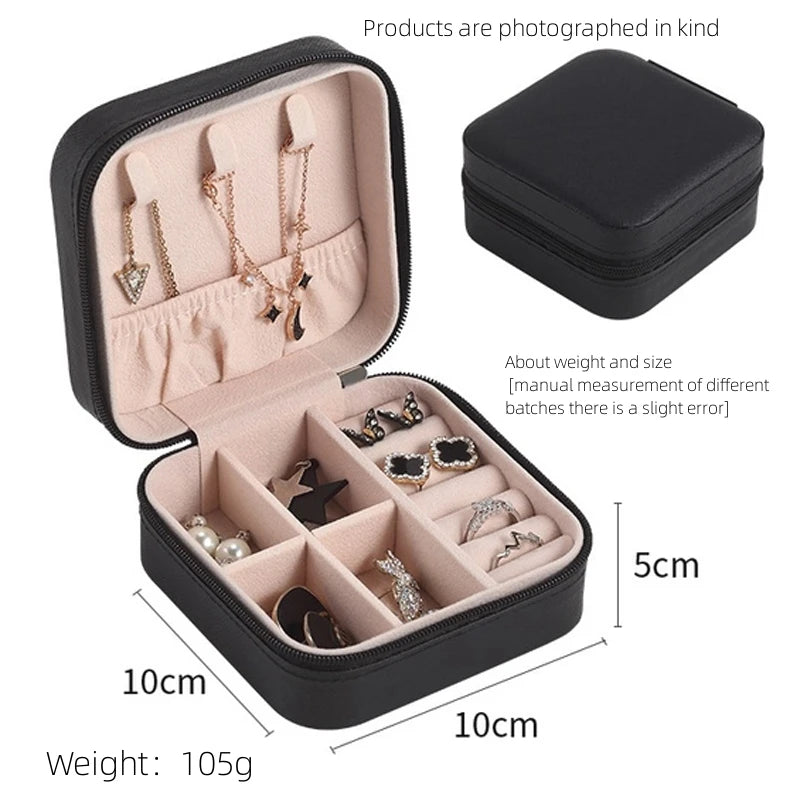 Caja Organizadora de Joyería para Viaje | Cuero PU Compacta