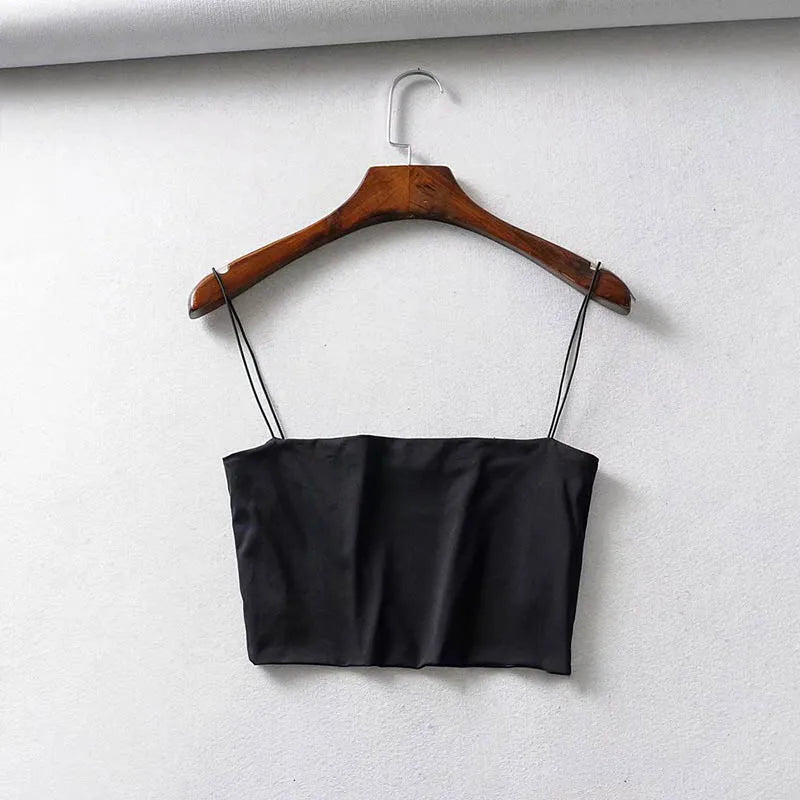 Crop Top Verano Mujer Sin Mangas | Algodón Elástico Ajustado