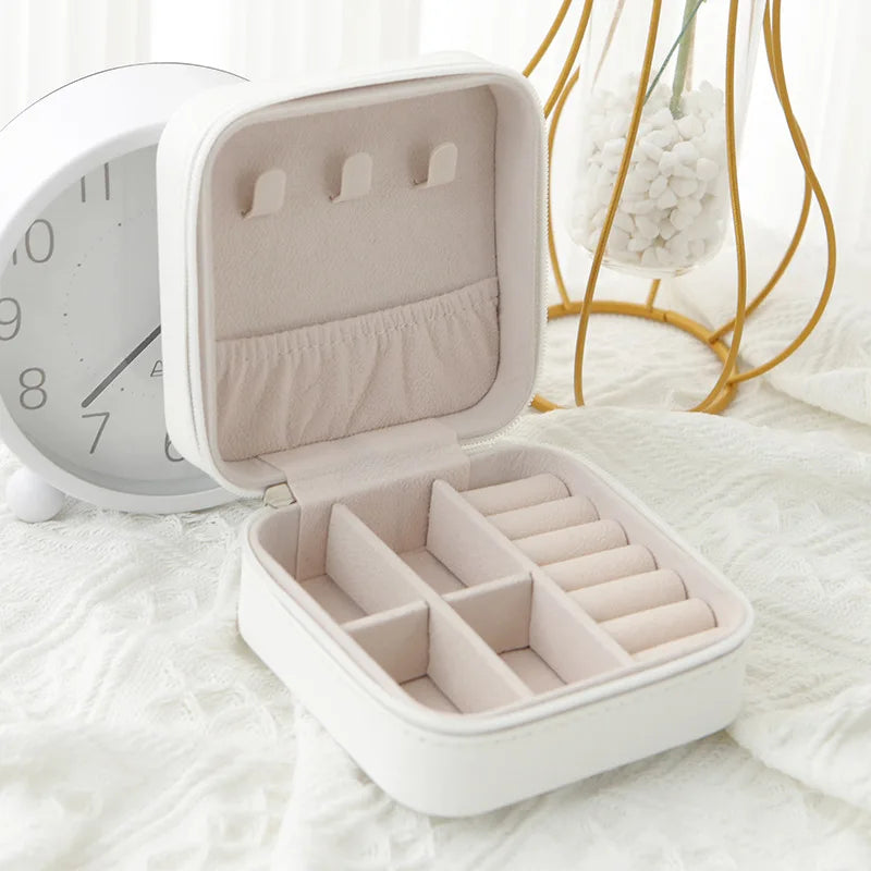 Caja Organizadora de Joyería para Viaje | Cuero PU Compacta