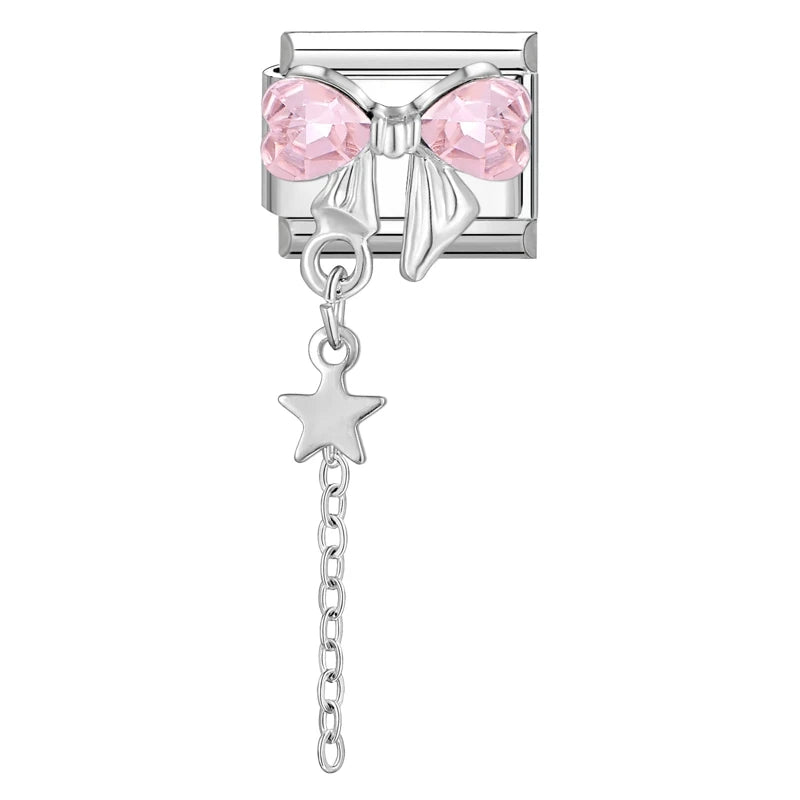 Charms DIY Pulsera Acero Inoxidable | Luna, Mariposa, Corazón y Más