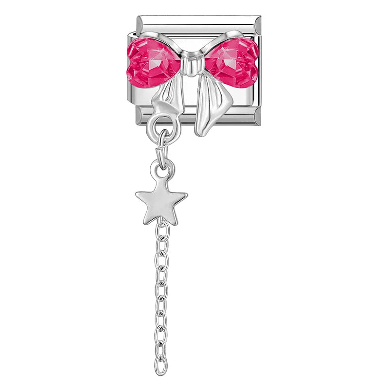 Charms DIY Pulsera Acero Inoxidable | Luna, Mariposa, Corazón y Más