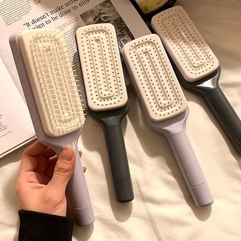 You Will feel the BEST with Rotatable Self Cleaning Hair Brush Massage Air Cushion Comb Magic Retractable Comb for Women Anti-Static Hair Smoothing Comb