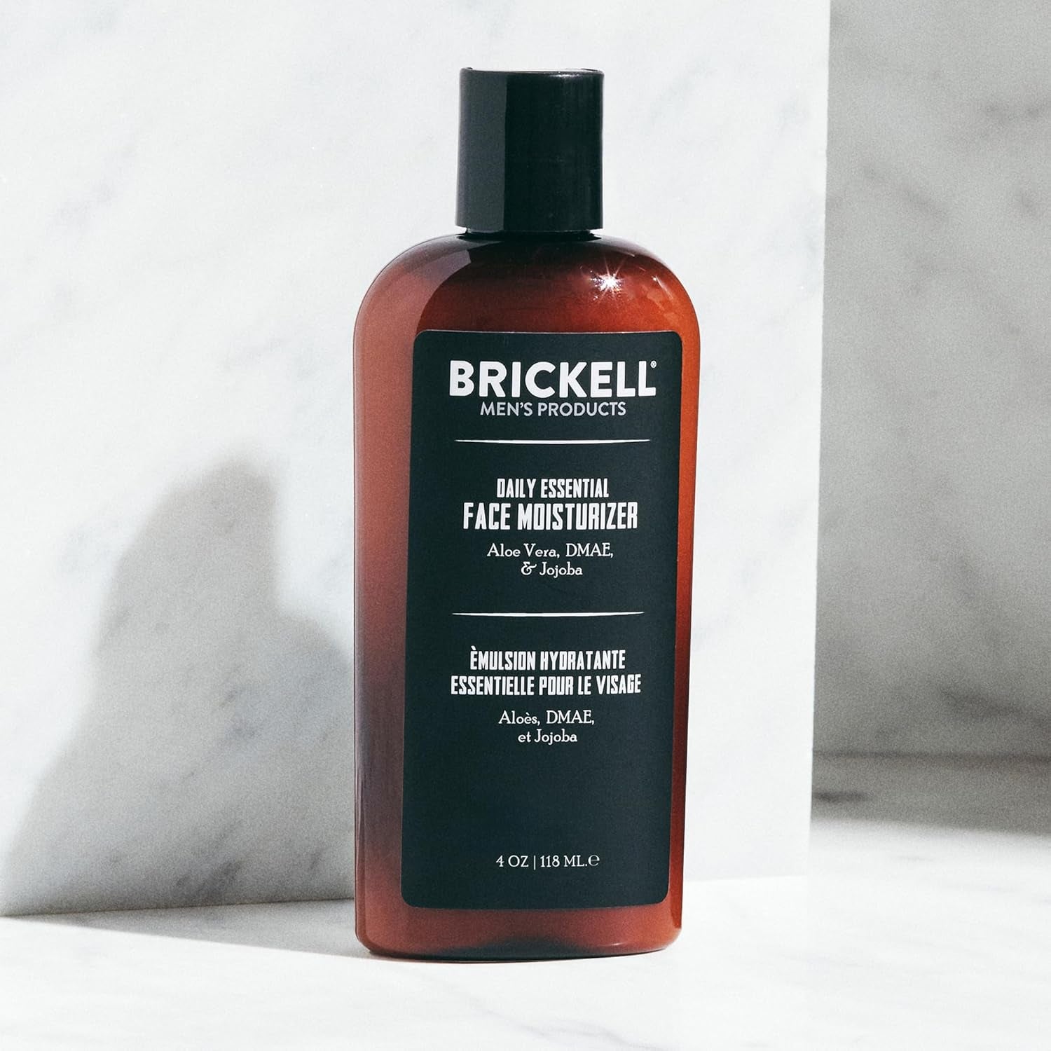 Brickell Men’S Products – Hidratante Facial Esencial Diario Para Hombres – Loción Facial Natural Y Orgánica (Perfumado) – 118 Ml