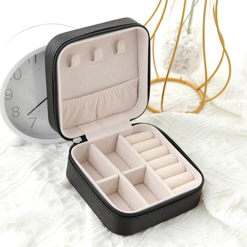 Caja Organizadora de Joyería para Viaje | Cuero PU Compacta