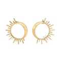 Pendientes Flor de Sol Mujer | Aretes Elegantes Dorados