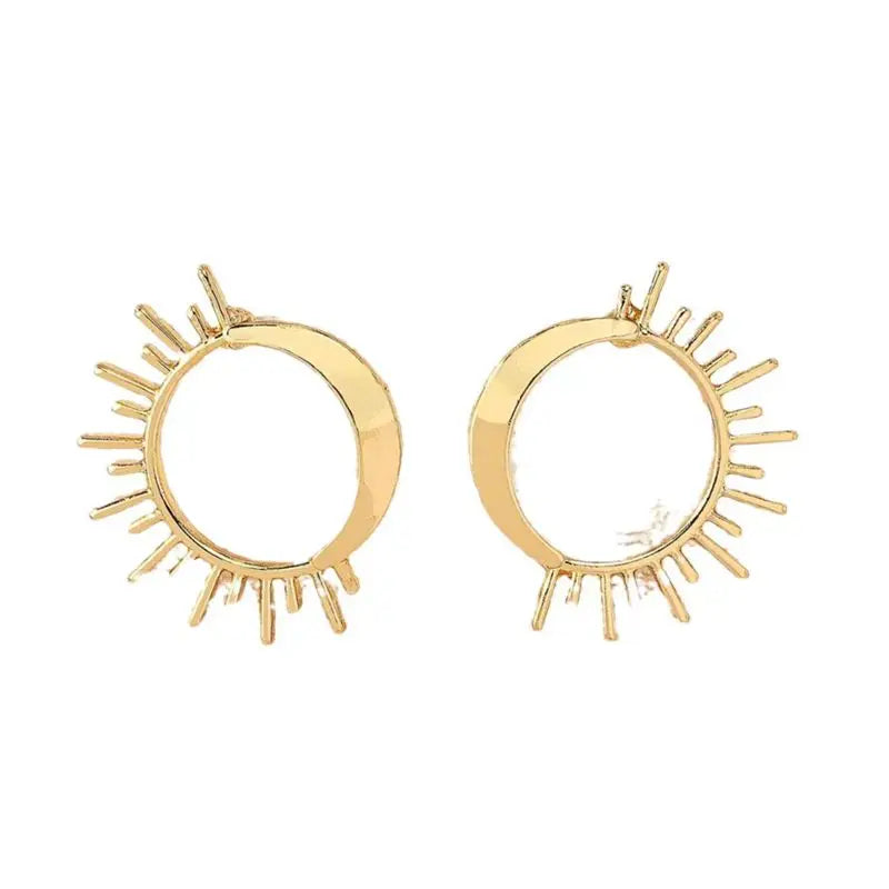 Pendientes Flor de Sol Mujer | Aretes Elegantes Dorados