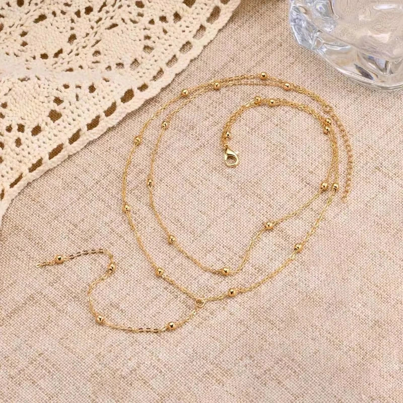 Collar Lariat Dorado Forma Y Mujer | Acero Inoxidable Chapado Oro