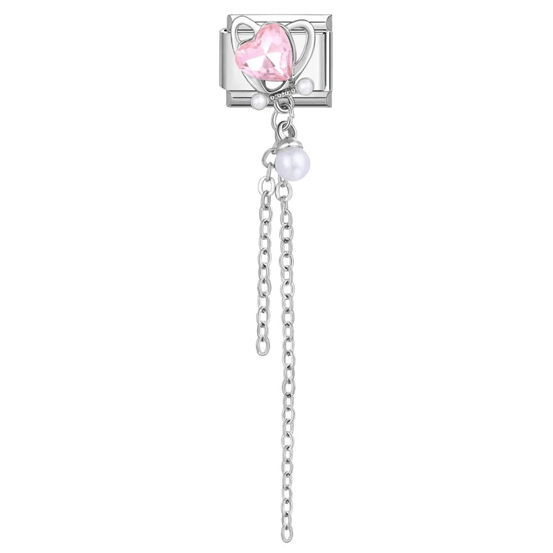 Charms DIY Pulsera Acero Inoxidable | Luna, Mariposa, Corazón y Más