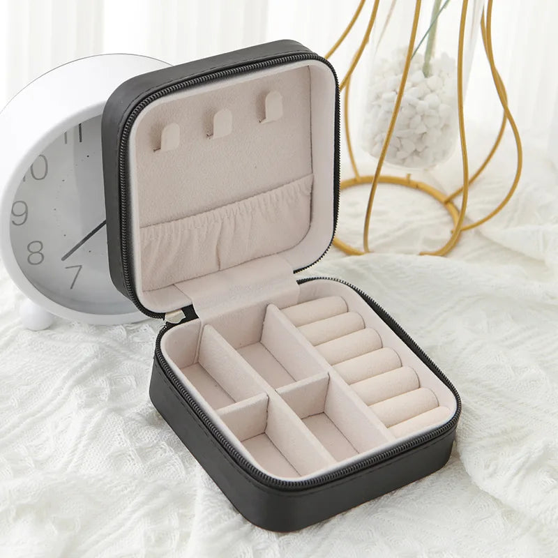 Caja Organizadora de Joyería para Viaje | Cuero PU Compacta