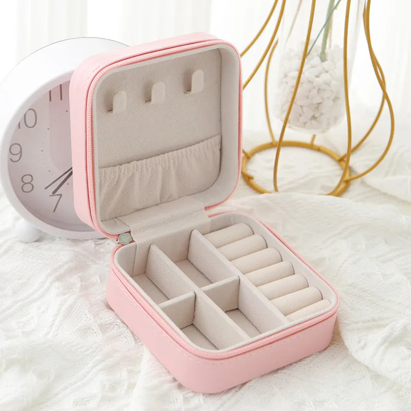 Caja Organizadora de Joyería para Viaje | Cuero PU Compacta