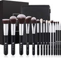 Ducare Set De Brochas De Maquillaje 15 Pcs Con Bolsa Profesional Brochas De Maquillaje Synthetic,Mango De Madera,Brocha Para Contorno De Ojos Y Rubor,Regalo Para San Valentín,Navidad Y Año Nuevo