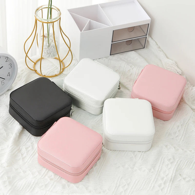Caja Organizadora de Joyería para Viaje | Cuero PU Compacta
