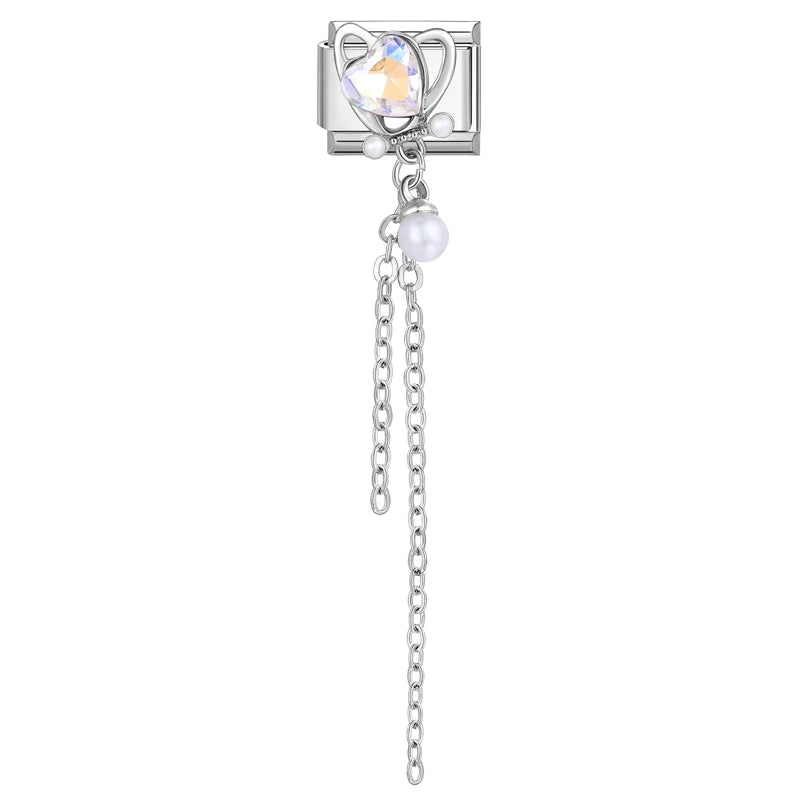 Charms DIY Pulsera Acero Inoxidable | Luna, Mariposa, Corazón y Más